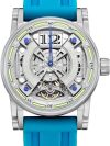 FEICE Watch for Men's Automatic Mechanical Skeleton Watch Titanium Steel 50M Waterproof Mens Wristwatch Luminous Analog Watches No Battery Silicone Strap, FM501 Blue